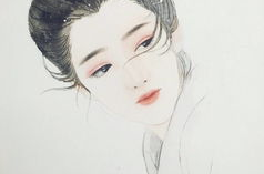 手绘美女图片唯美,描绘东方韵味的艺术画卷